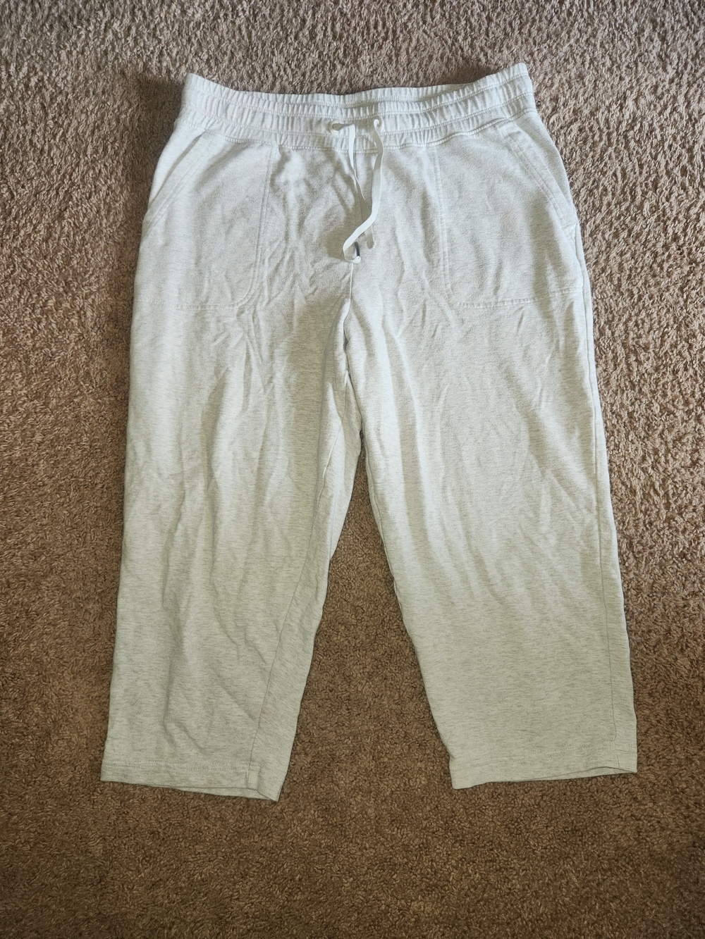 Women's Lightweight Drawstring Capris - Light Gray
